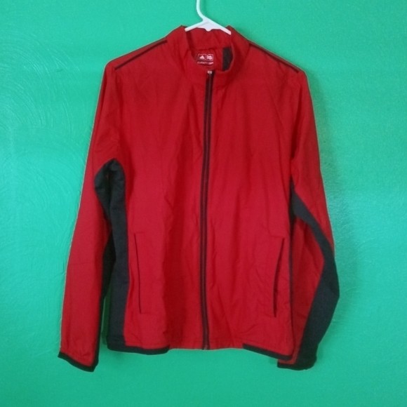 Adidas Red Black ClimaProof Golf Jacket - Picture 1 of 9